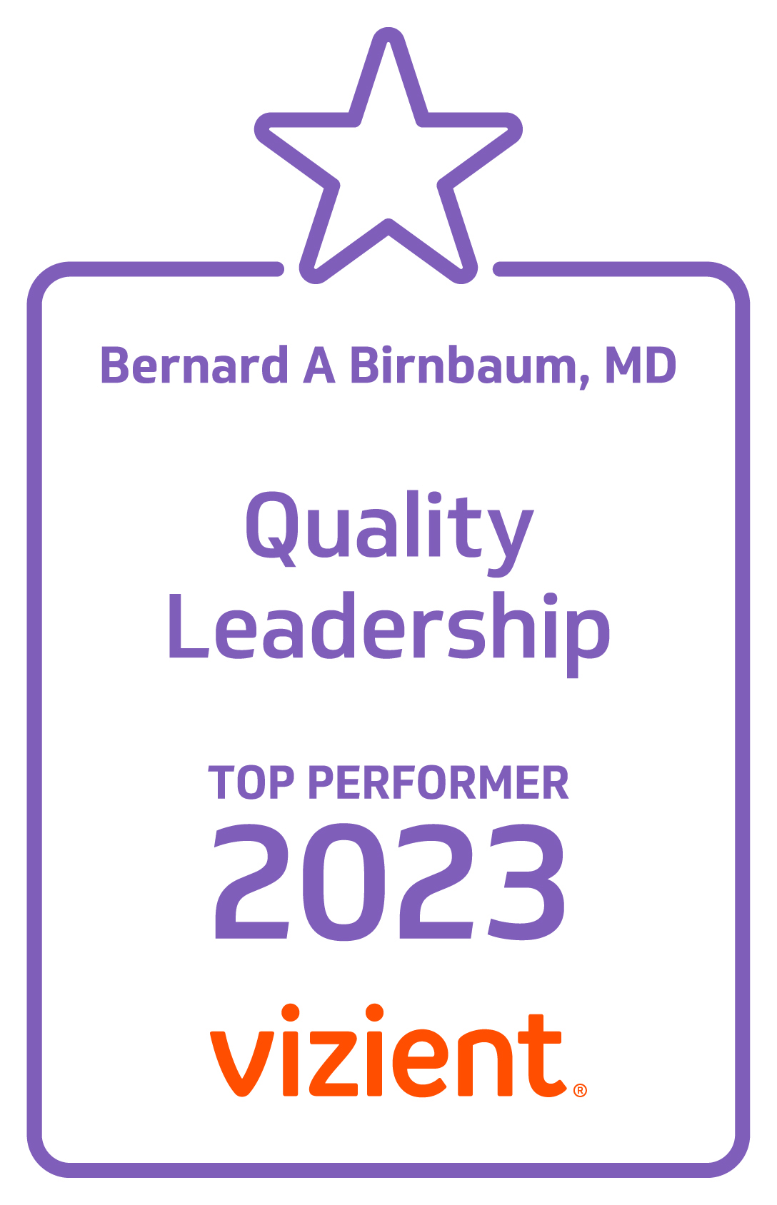 2023 Vizient Quality Leadership Award