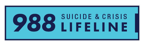 Picture of 988 Suicide & Crisis Lifeline horizontal blue logo