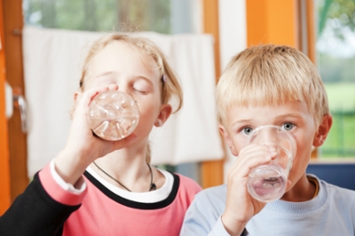 Children Drinking Water
