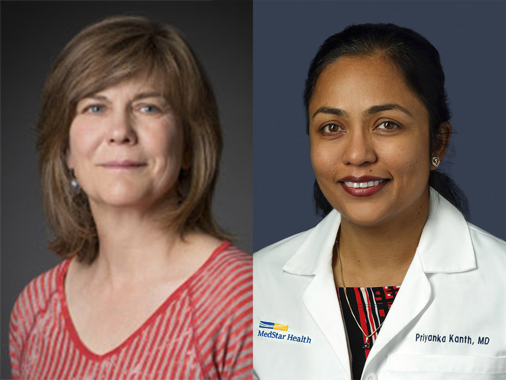 Photo of Karen Curtin, PhD, and Priyanka Kanth, MD