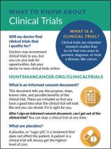 Thumbnail image of a brochure about clinical trials