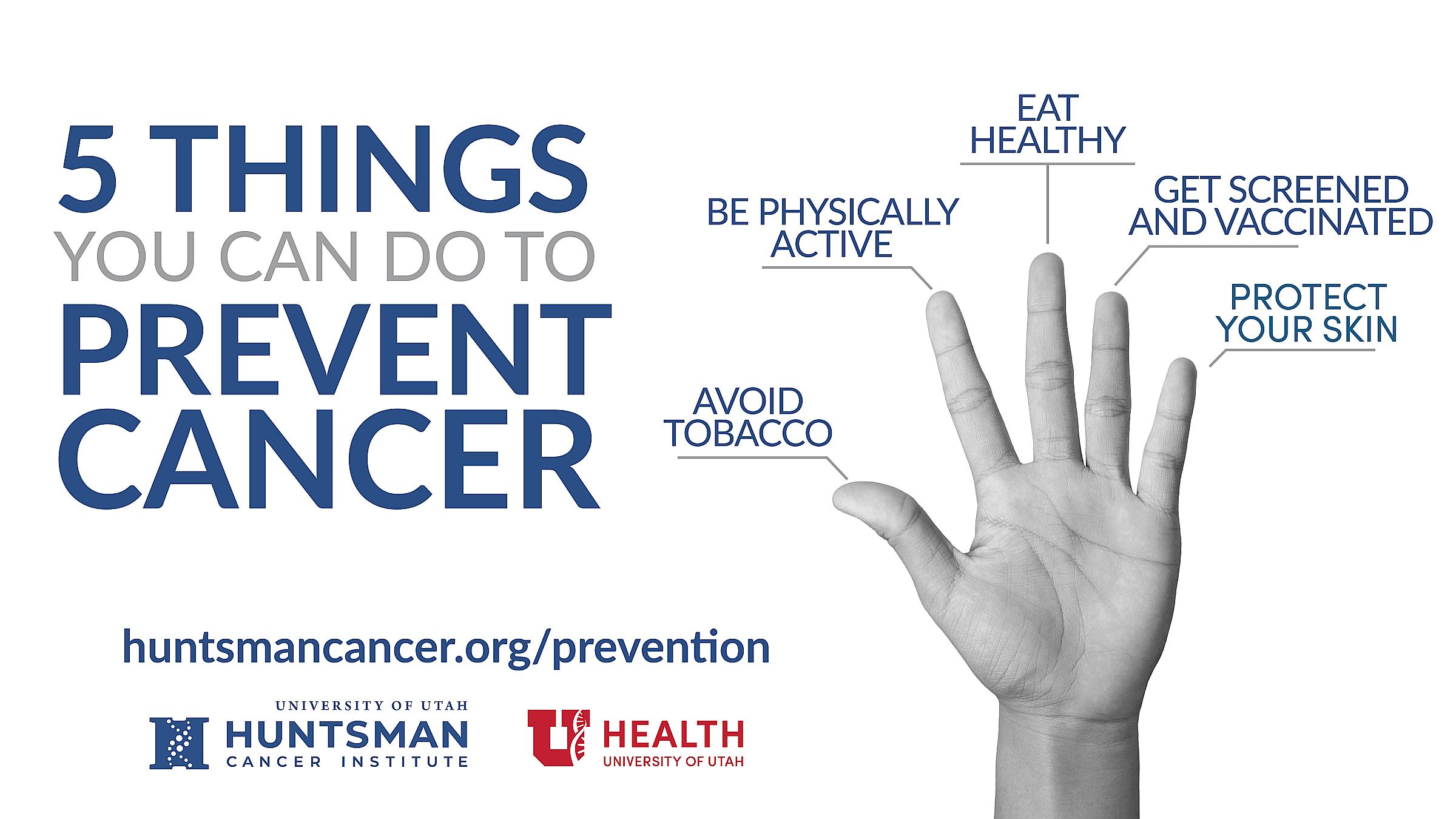 Five things you can do to prevent cancer graphic