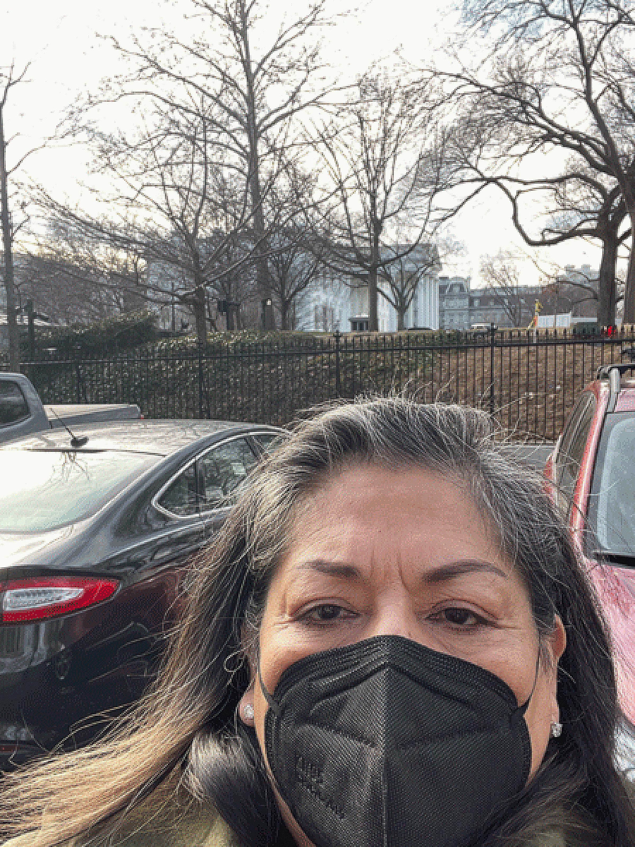Phyllis Pettit Nassi, MSW, in front of the White House