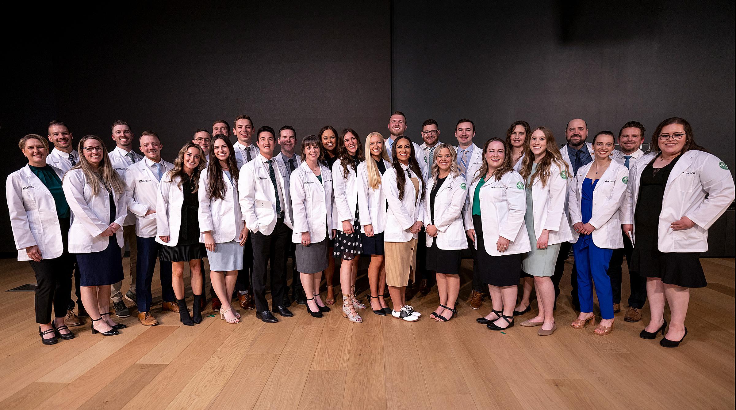 UVU physician assistants at their white coat ceremony last spring