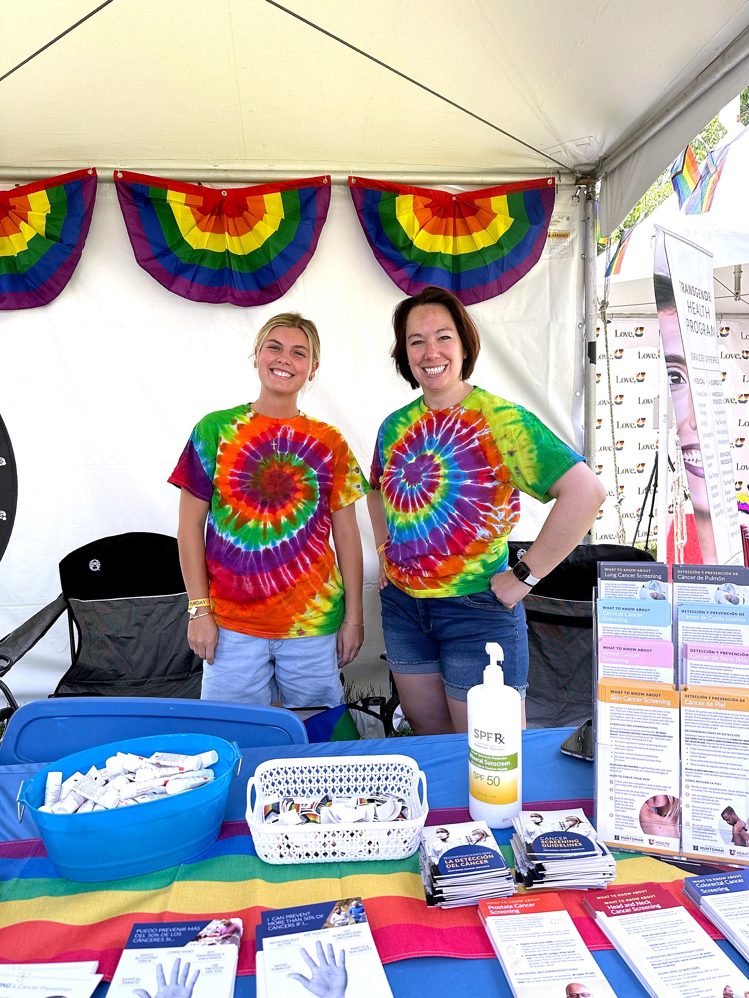 Earlier this month, Huntsman Cancer Institute team members attended the Utah Pride Festival and Parade where they distributed sunscreen and information on sun safety and other ways to prevent cancer. 