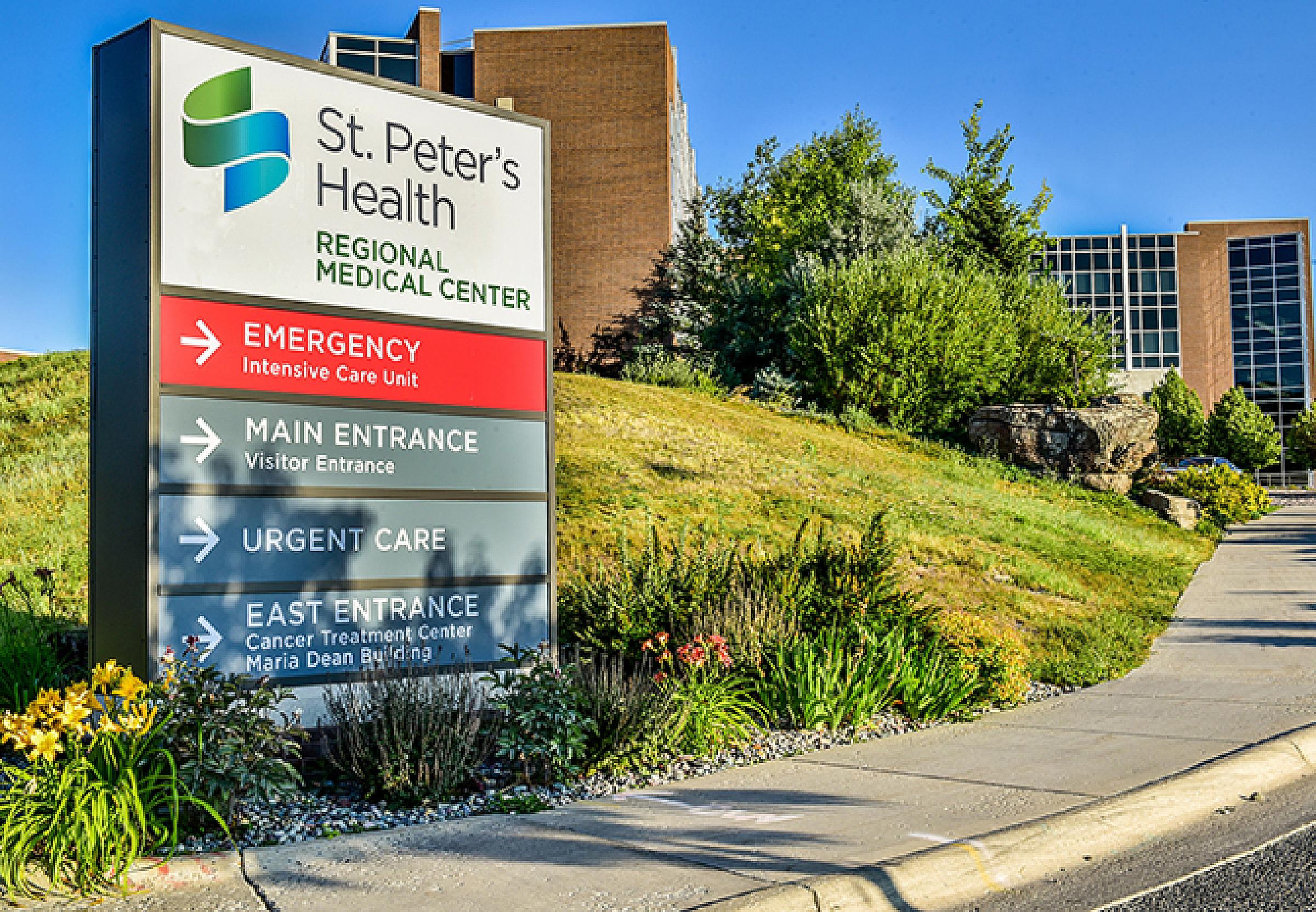 St. Peters Health Entrance Sign Outside