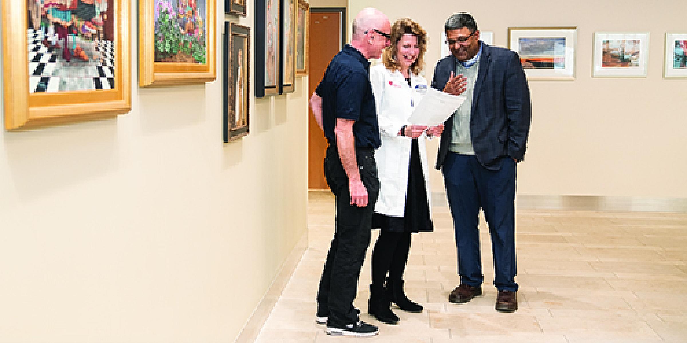 Left to right: Paul LaStayo, PhD; Cornelia Ulrich, PhD; and Thomas Varghese Jr., MD