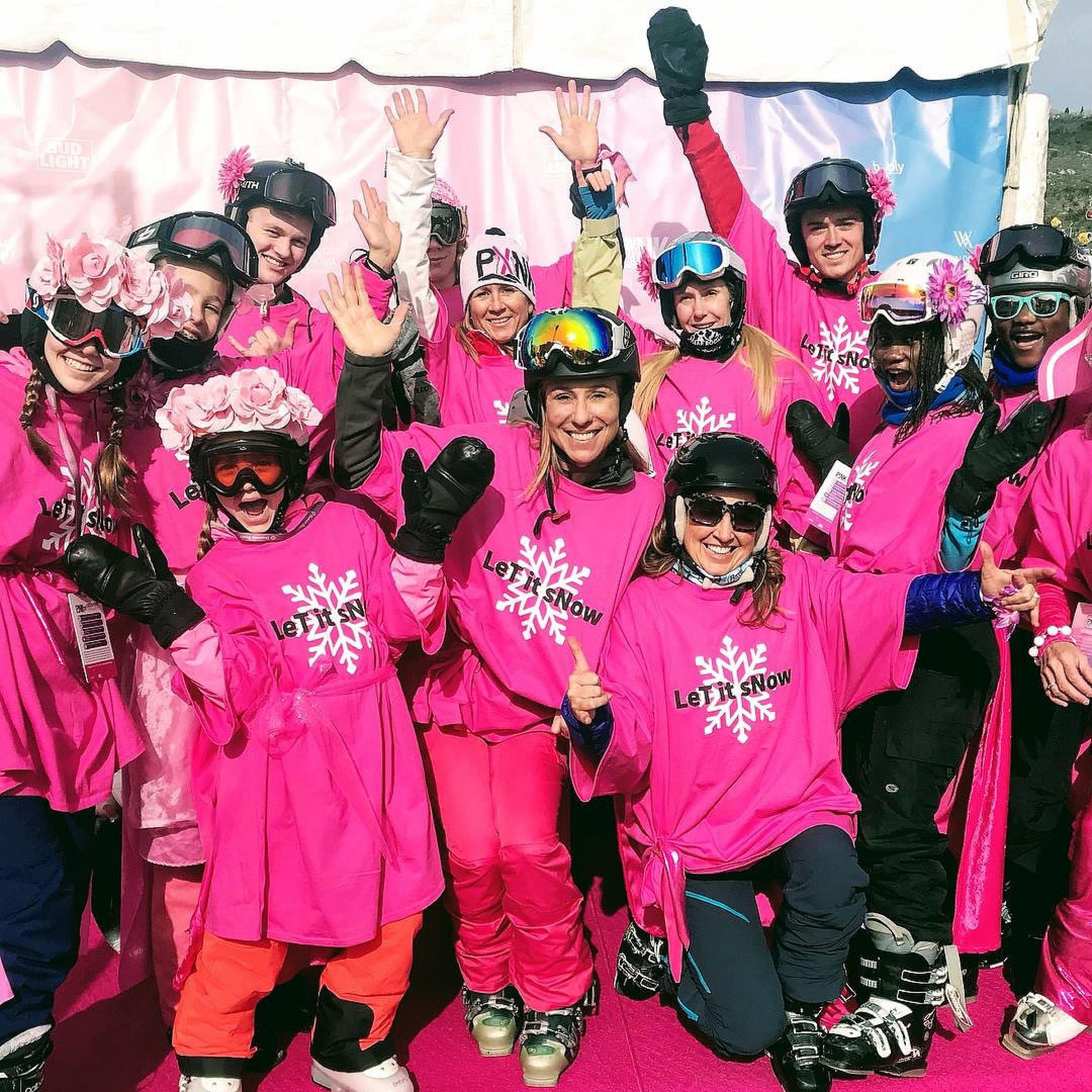 Group of Pink Park City participants dressed in pink