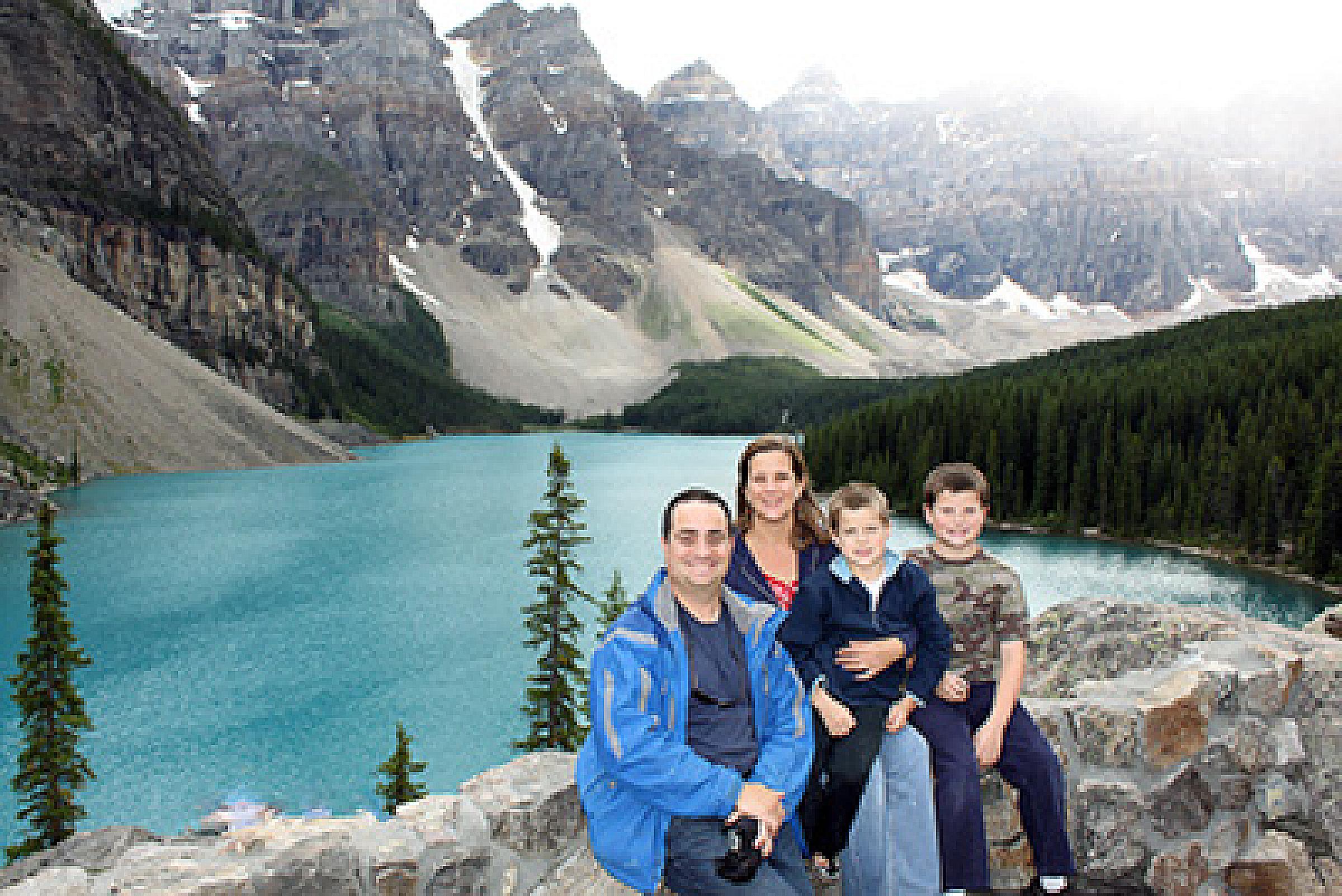 Jonathan Tward and family in the Rocky Mountains