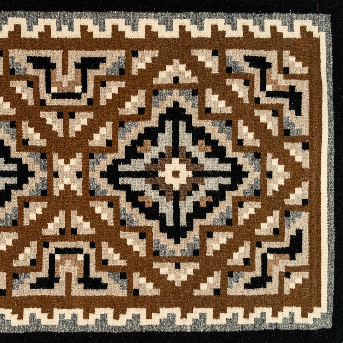 Navajo rug made of hand-carded, handspun sheep wool