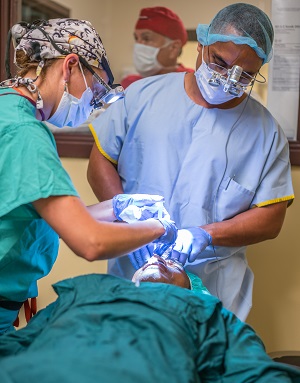 Padwick Gallen, MD, in surgery training.