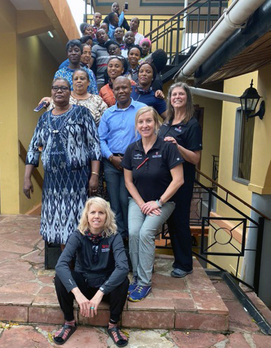 A group shot during Moran’s most recent Allied Ophthalmic Training Program trip to Tanzania.
