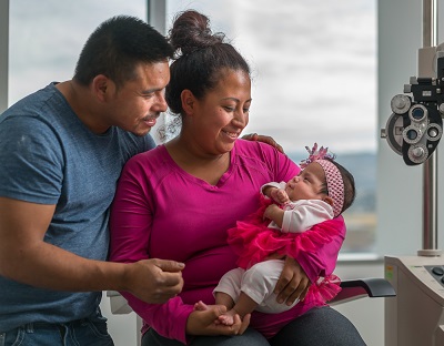 Samuel and Klarita Garcia with their daughter, Isabella.