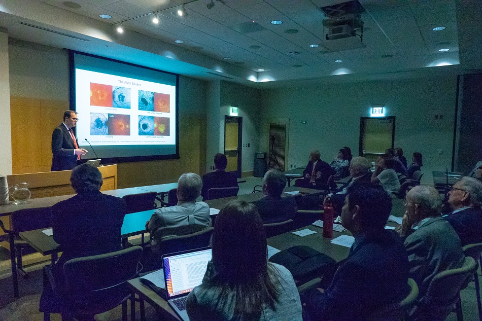 Steffen Schmitz-Valckenberg, MD, presents 'Intermediate Age-related Macular Degeneration – Perspectives and Challenges' at Moran Eye Center’s Translational Research Day.