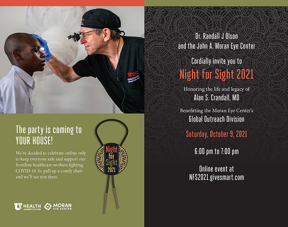 Moran Eye Center Night For Sight Invitation.