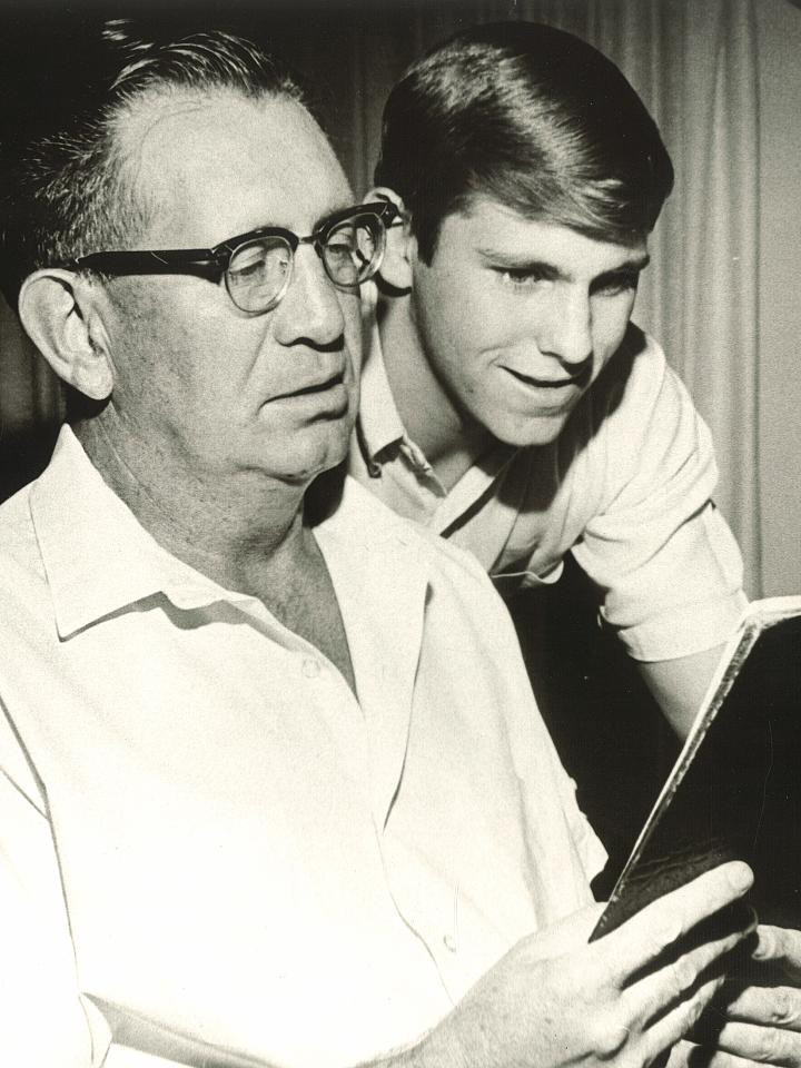 Alan Crandall and his father.
