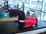 Chest Lift with Legs and Table Top: Pilates core strength position 3