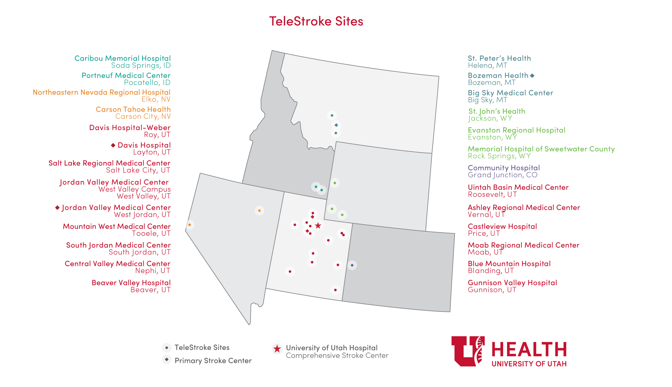 Map of Telestroke Sites
