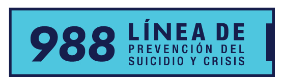 Picture of 988 Suicide & Crisis Lifeline horizontal blue logo translated in Spanish
