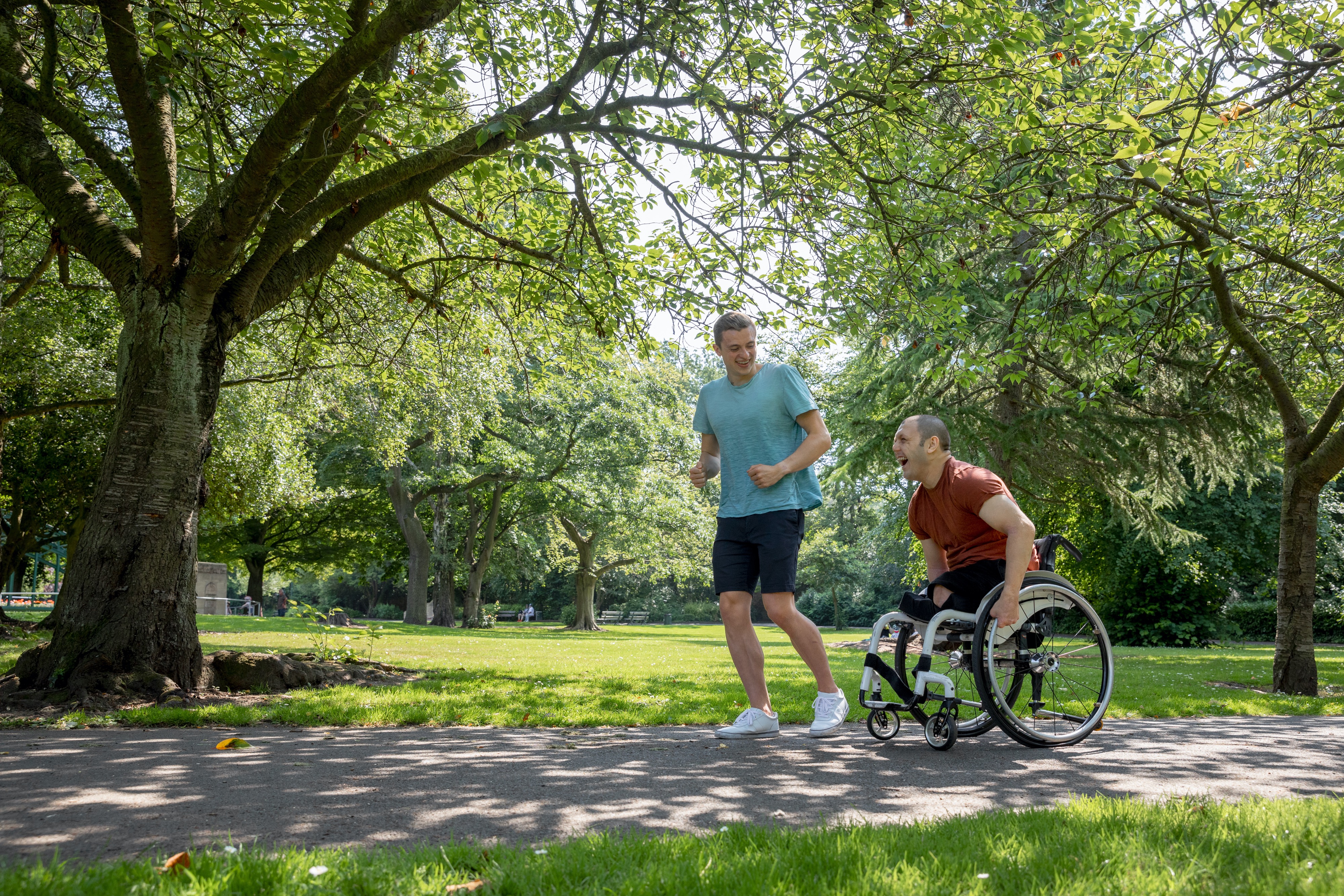 wheelchair walk through the forest