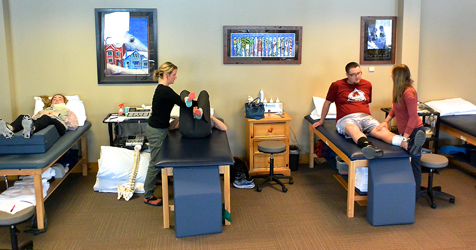 Patients receiving physical therapy at Alpine Sports Physical Therapy in Park City