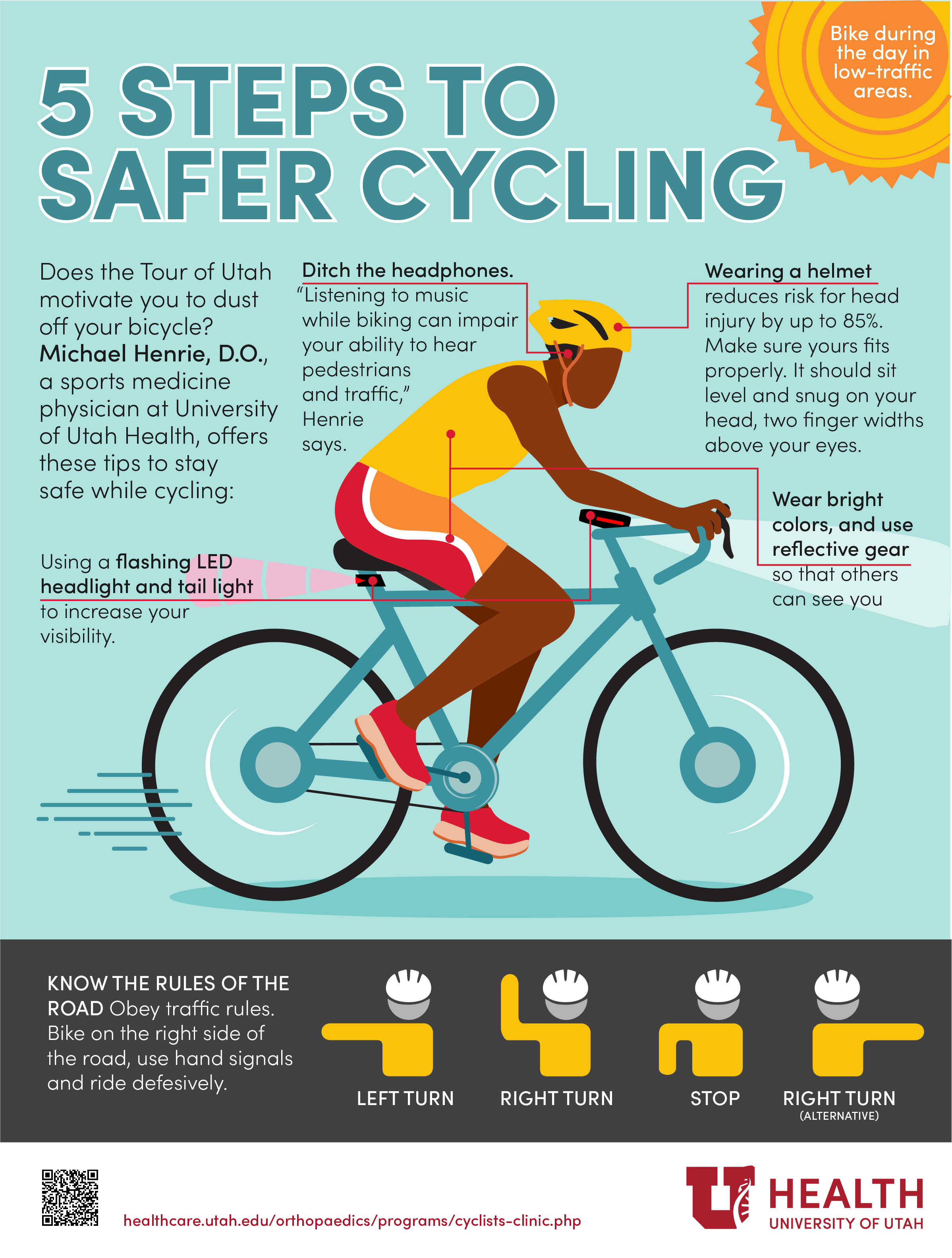 Safer cycling infographic