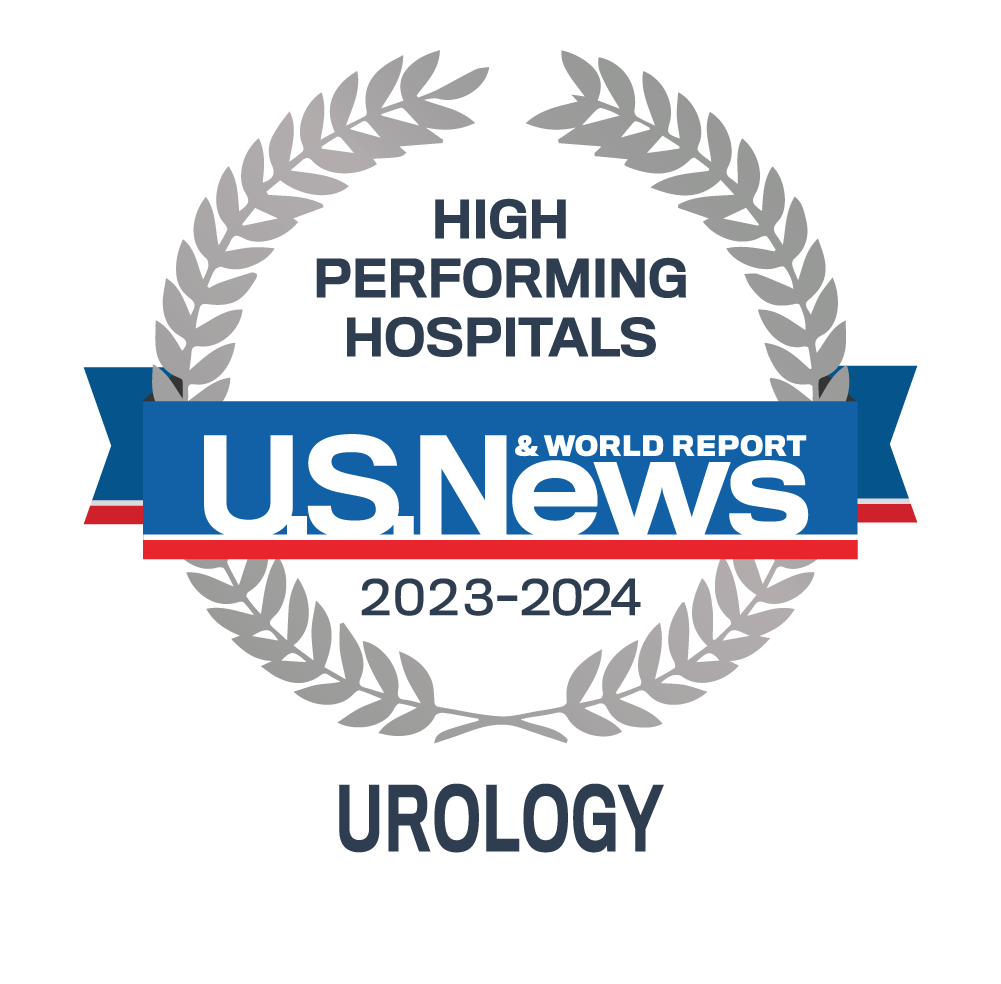 High performing treatment urology badge from US News & World Report 2023-2024
