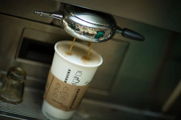 Starbucks coffee being made