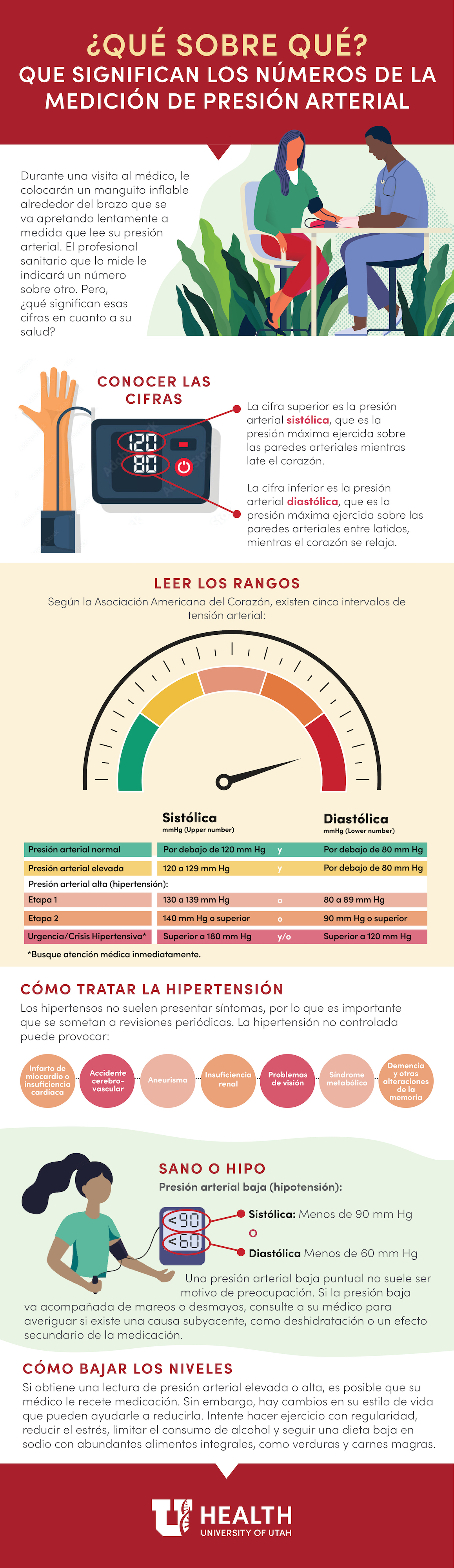 Spanish Blood Pressure Readings Infographic
