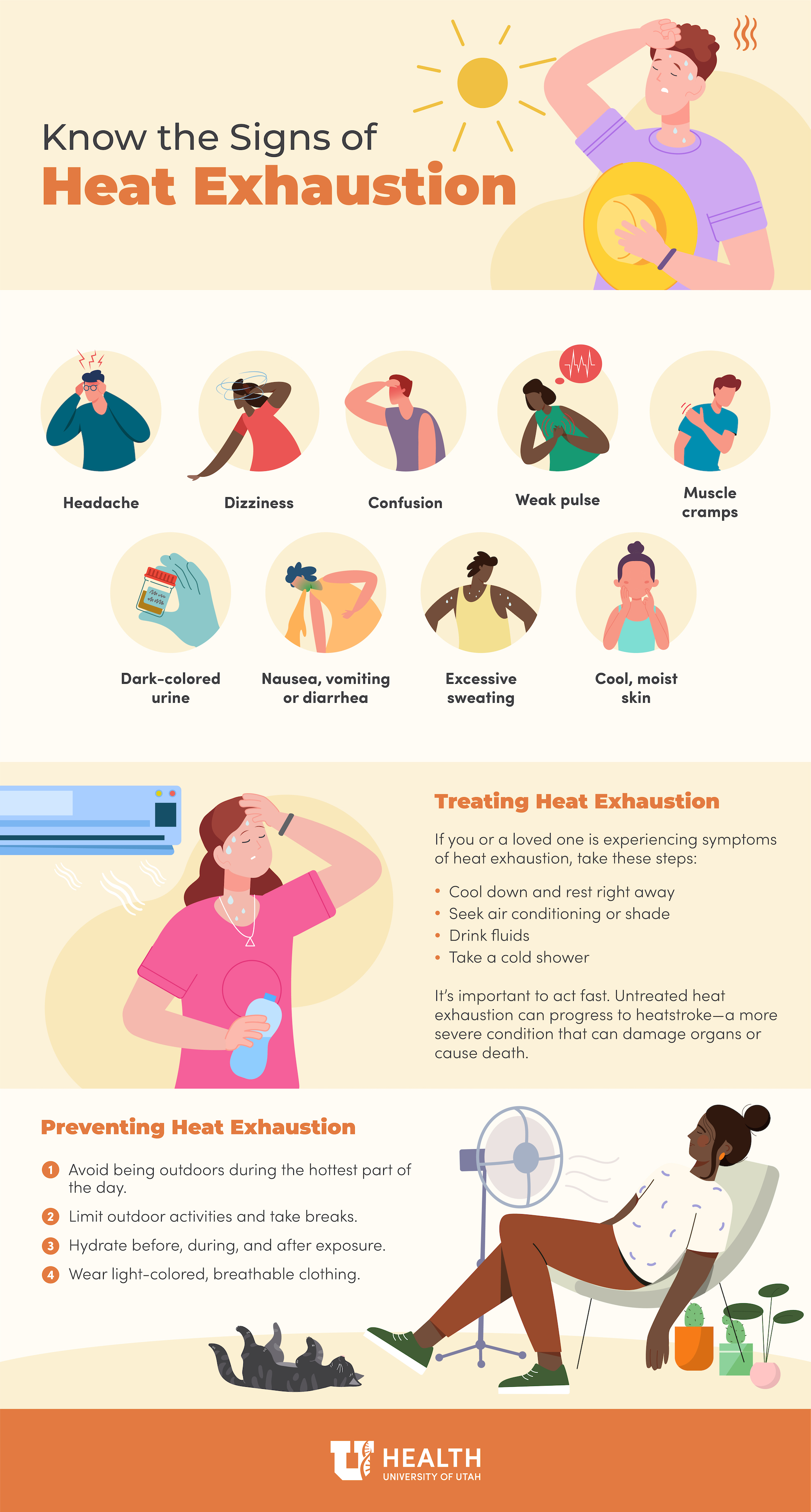 Know the signs of heat exhaustion