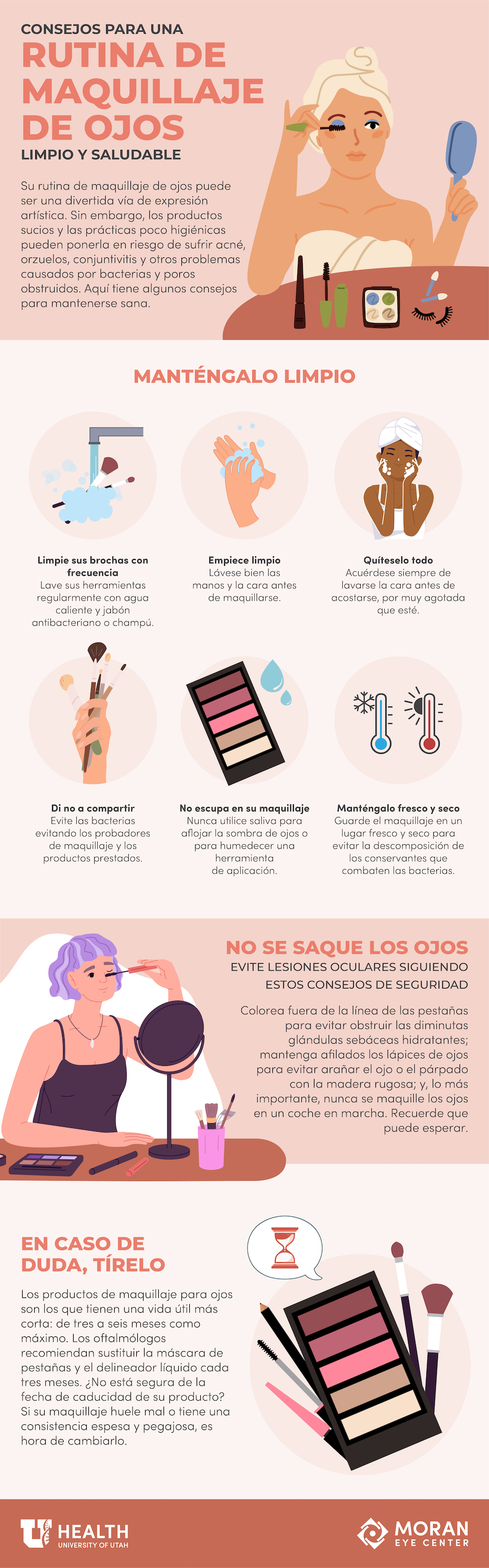 Makeup Routine Infographic Spanish