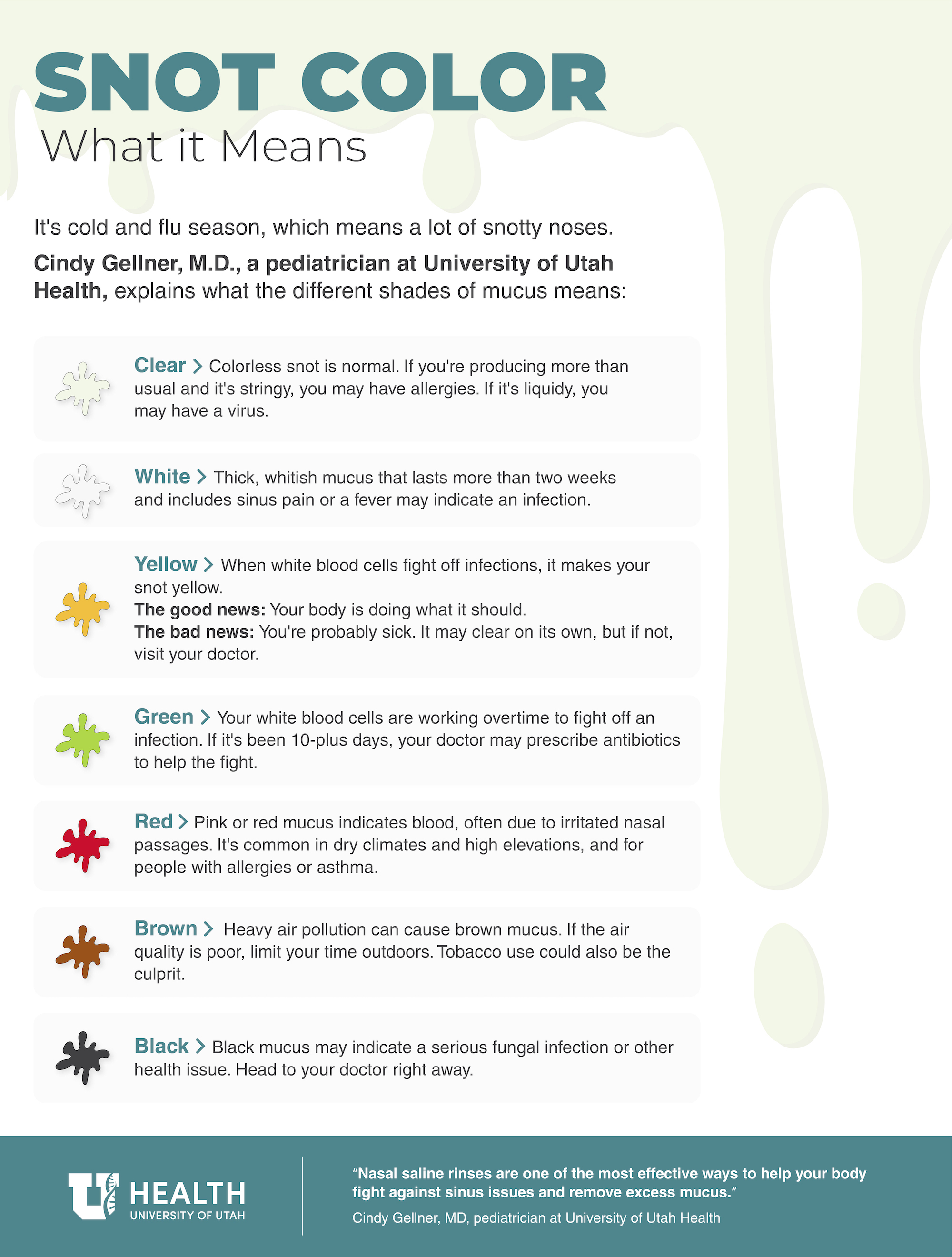 Infographic snot color