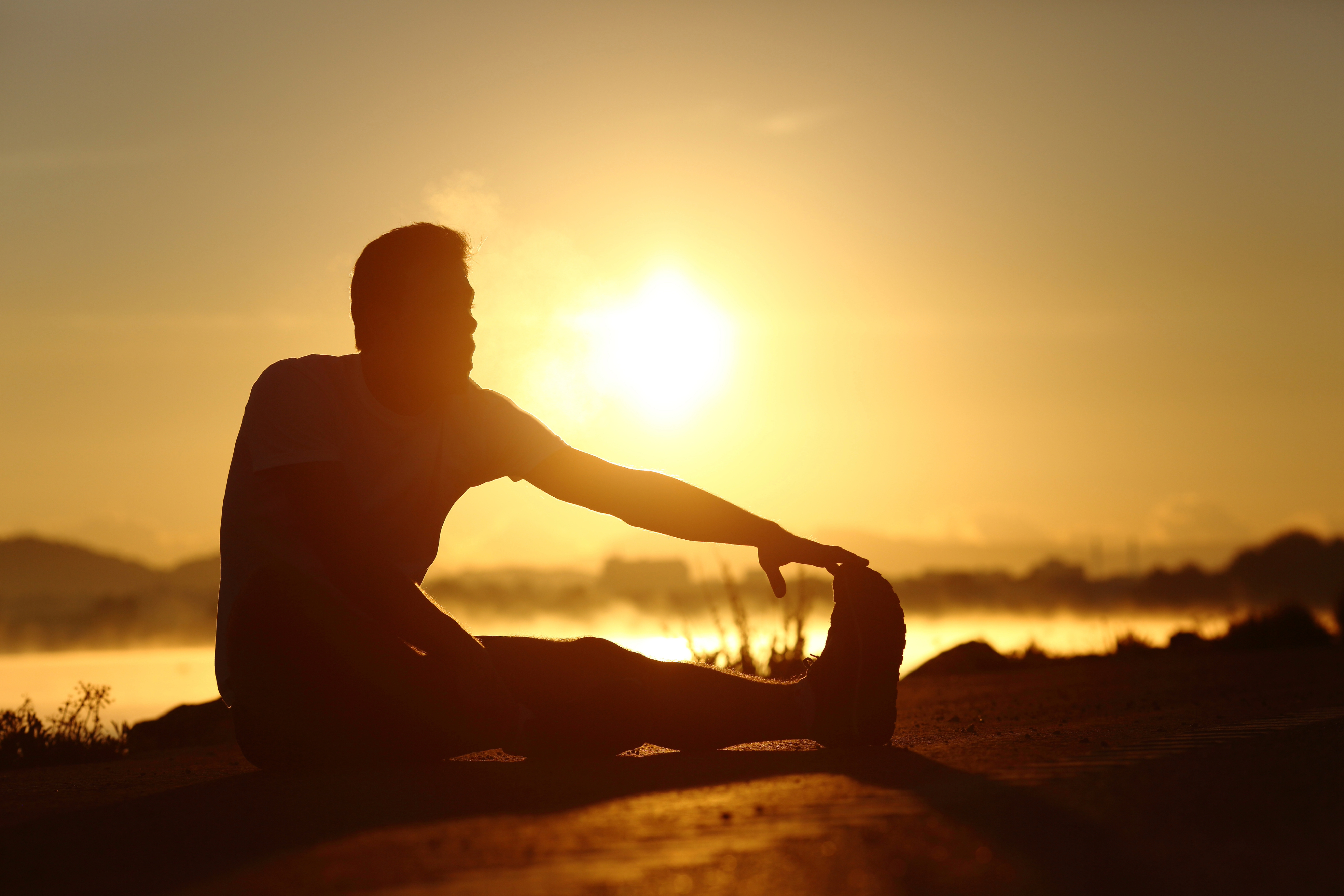 Man stretching