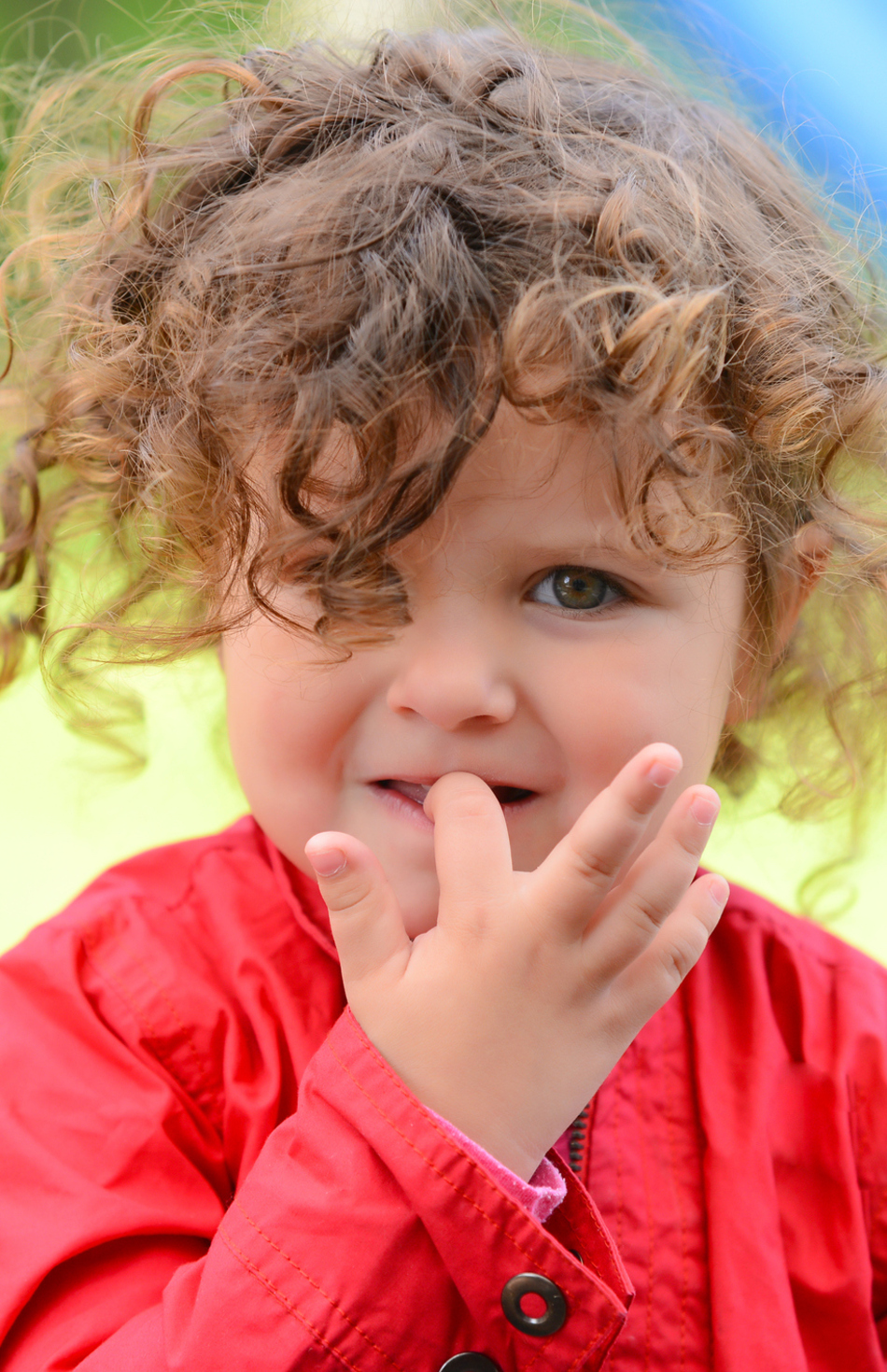 Kid Biting Nails Photos, Images and Pictures