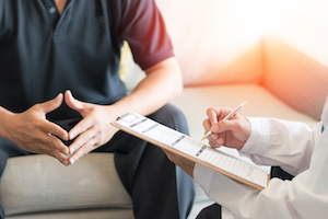 patient meeting with doctor