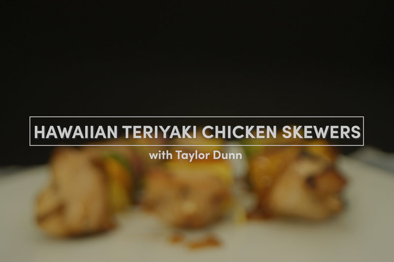 hawaiian teriyaki chicken skewers