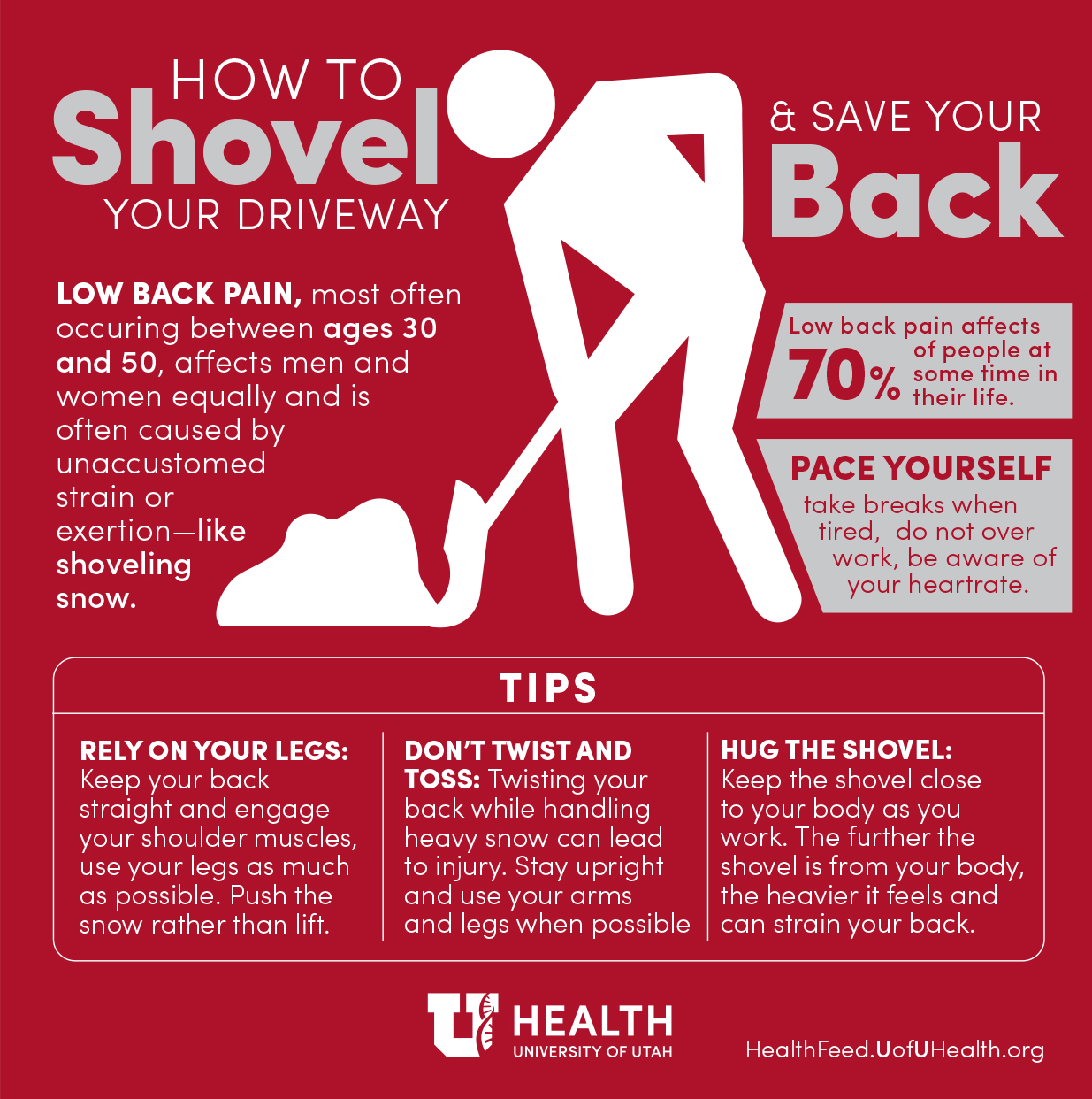 How to Shovel Snow: Infographic