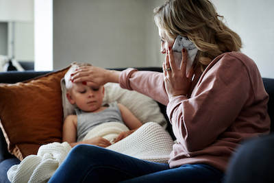 Sick Child with Parent