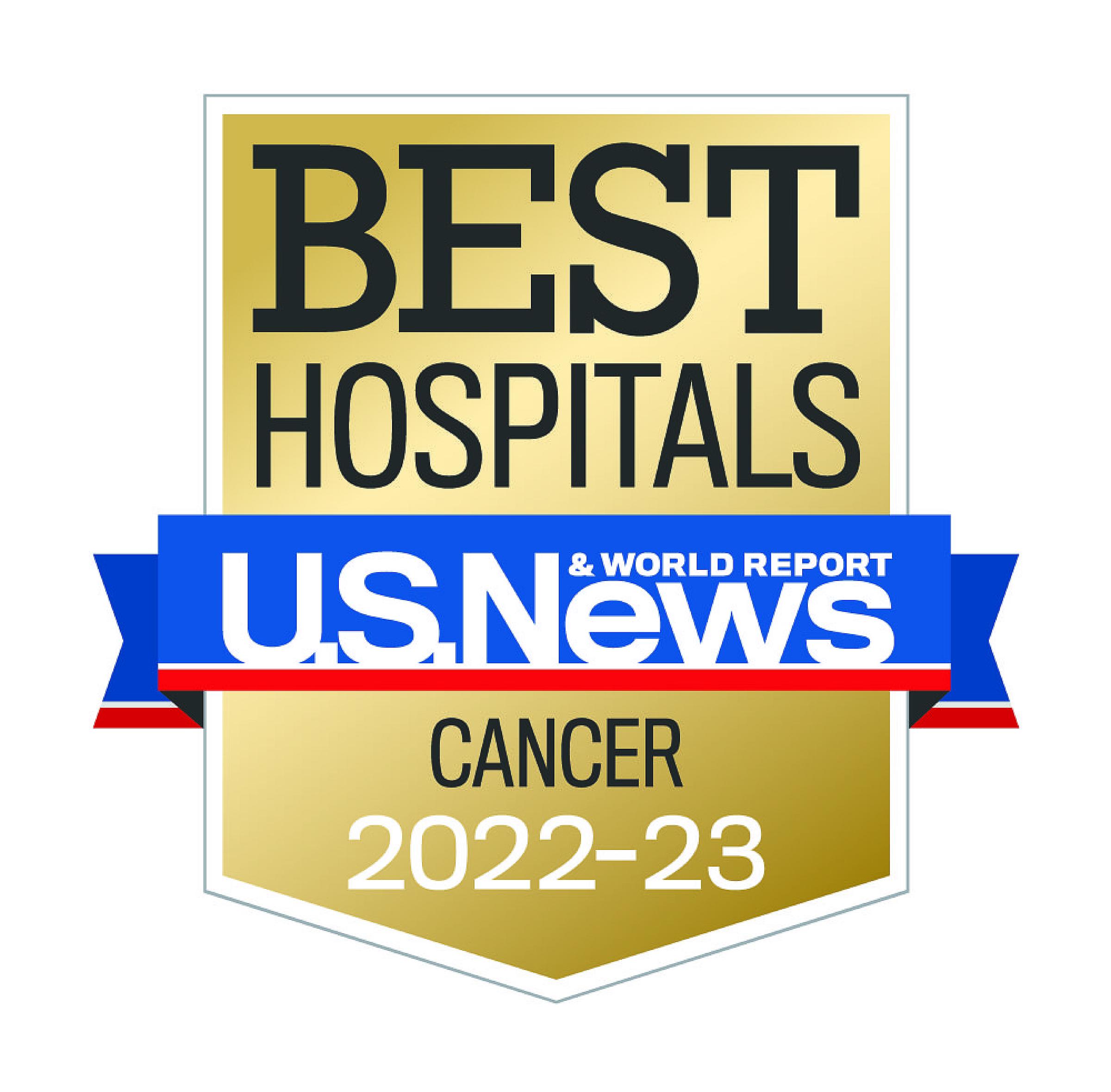 US News 2022-23 Best Hospitals Cancer Badge