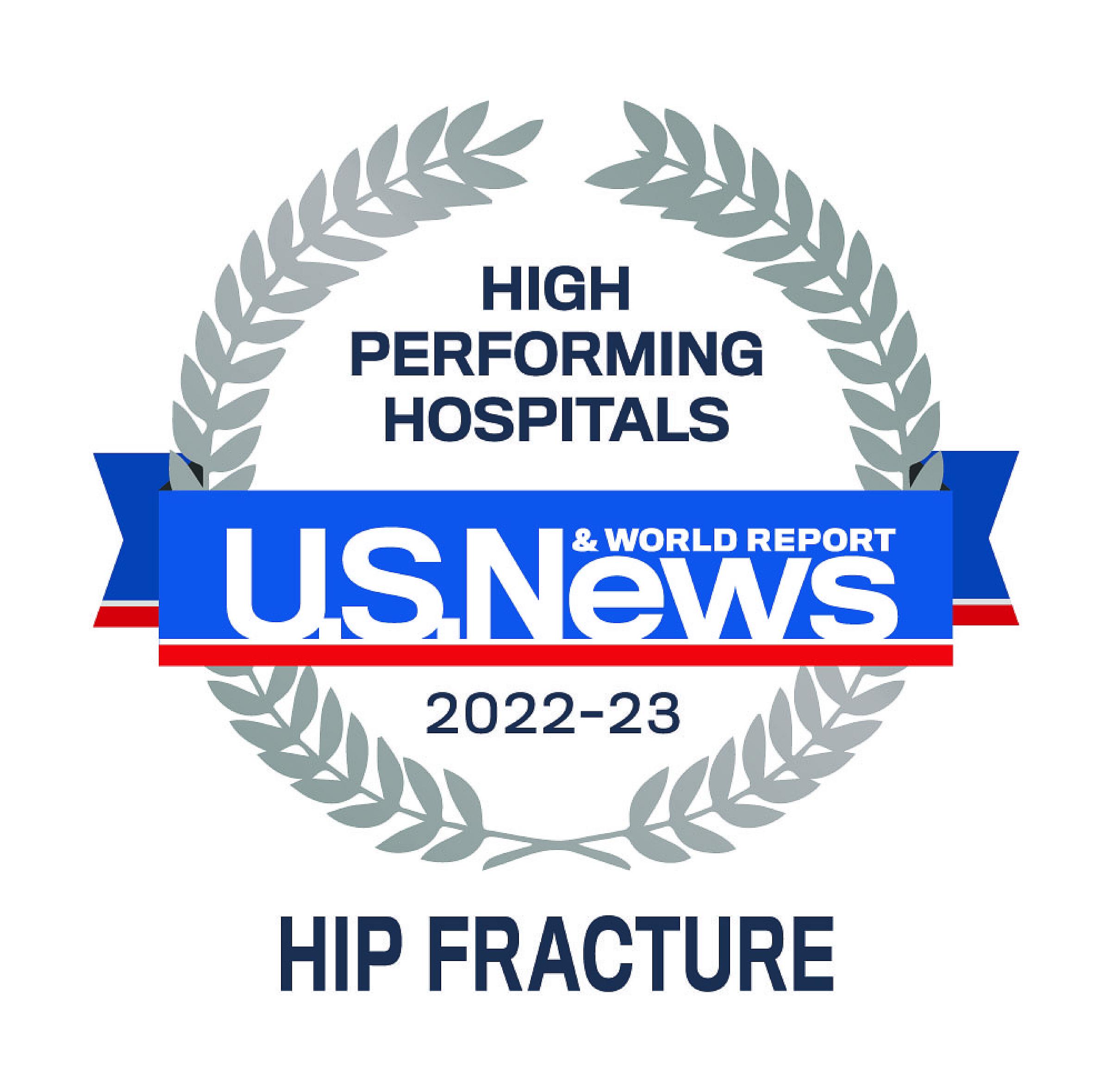 US News 2022-23 High Performing Hospitals Hip Fracture Badge