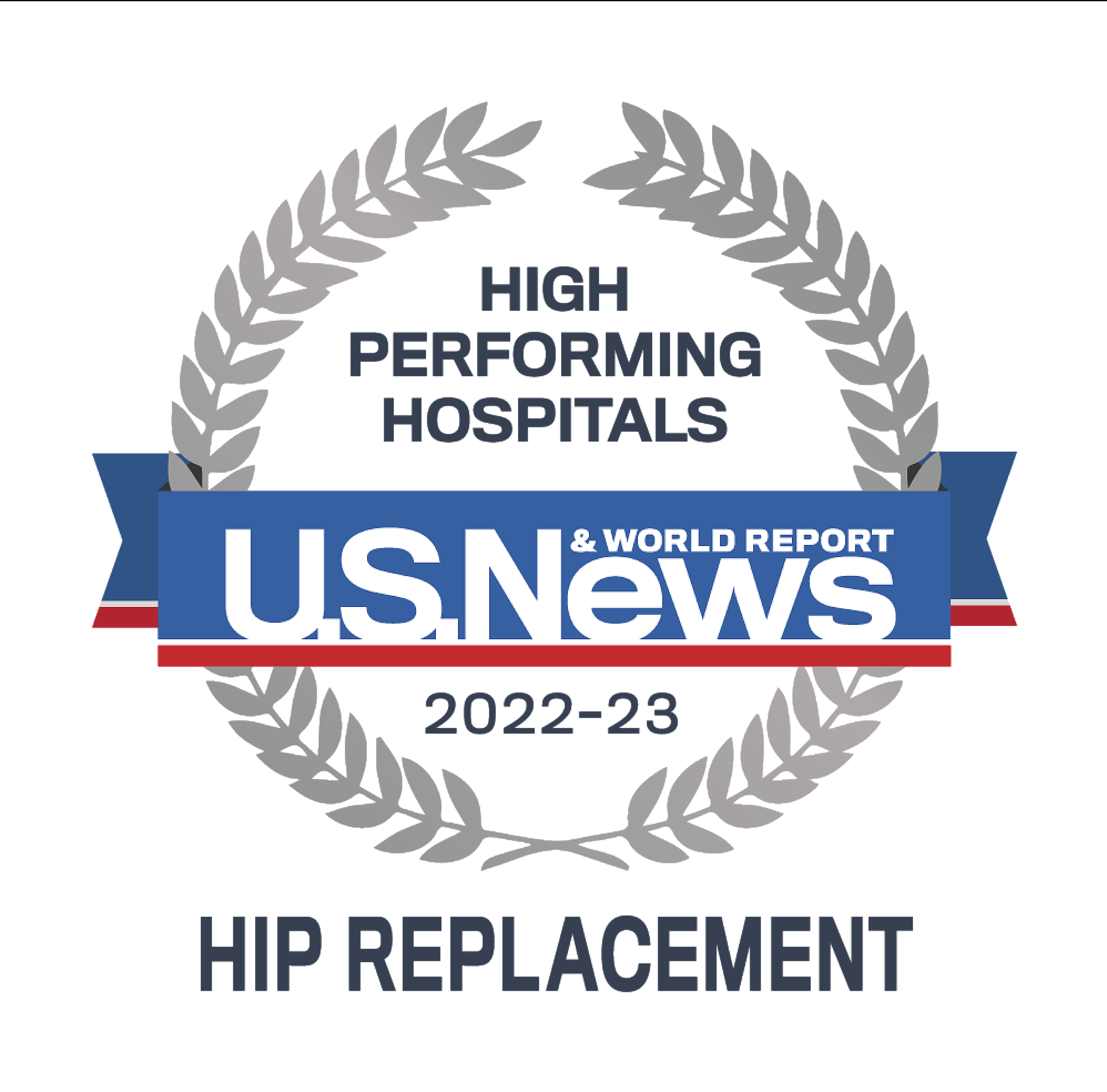 US News & World Report high performing for hip replacement 2022-2023