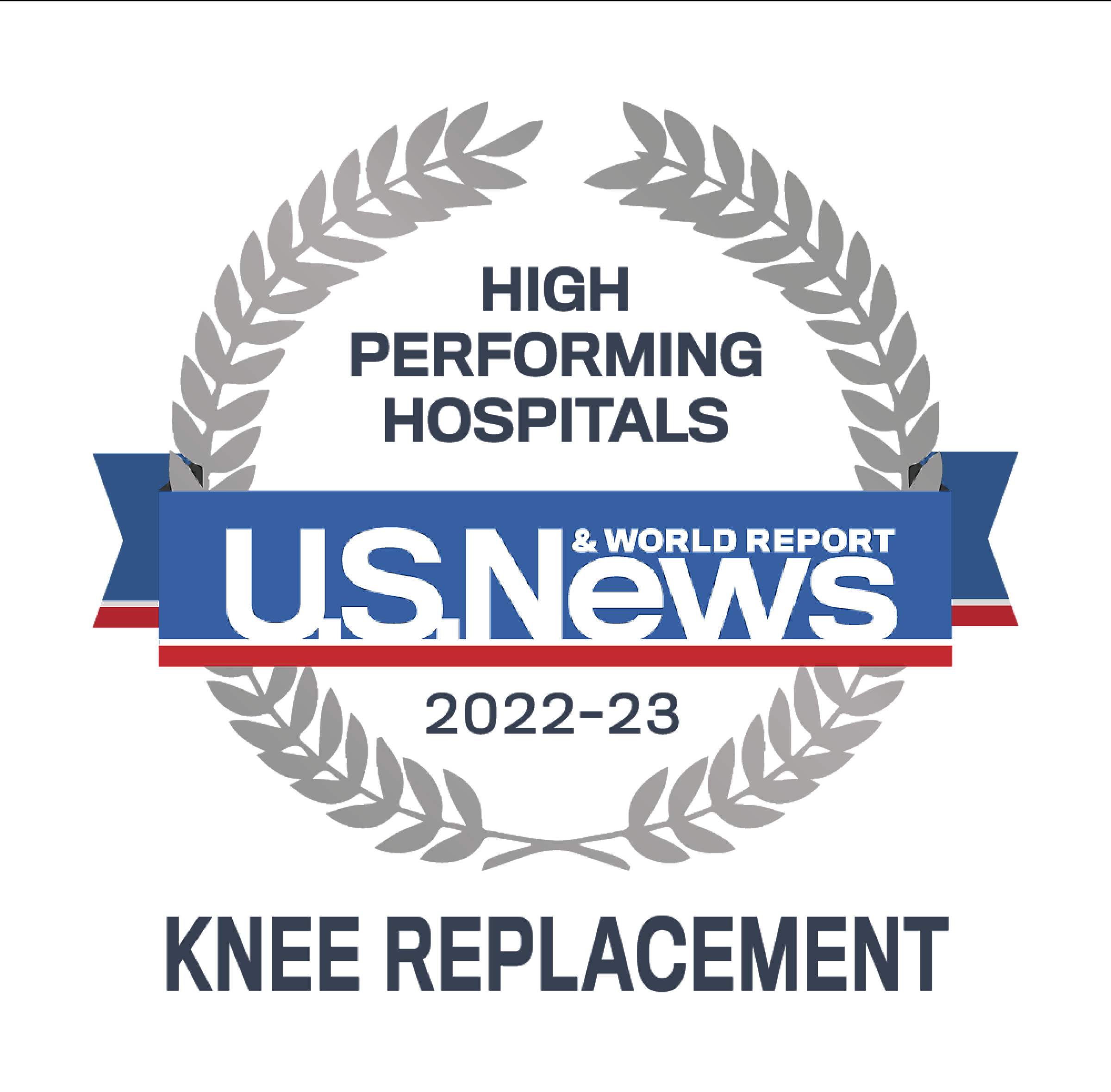 US News & World Report high performing care for knee replacement 2022-2023