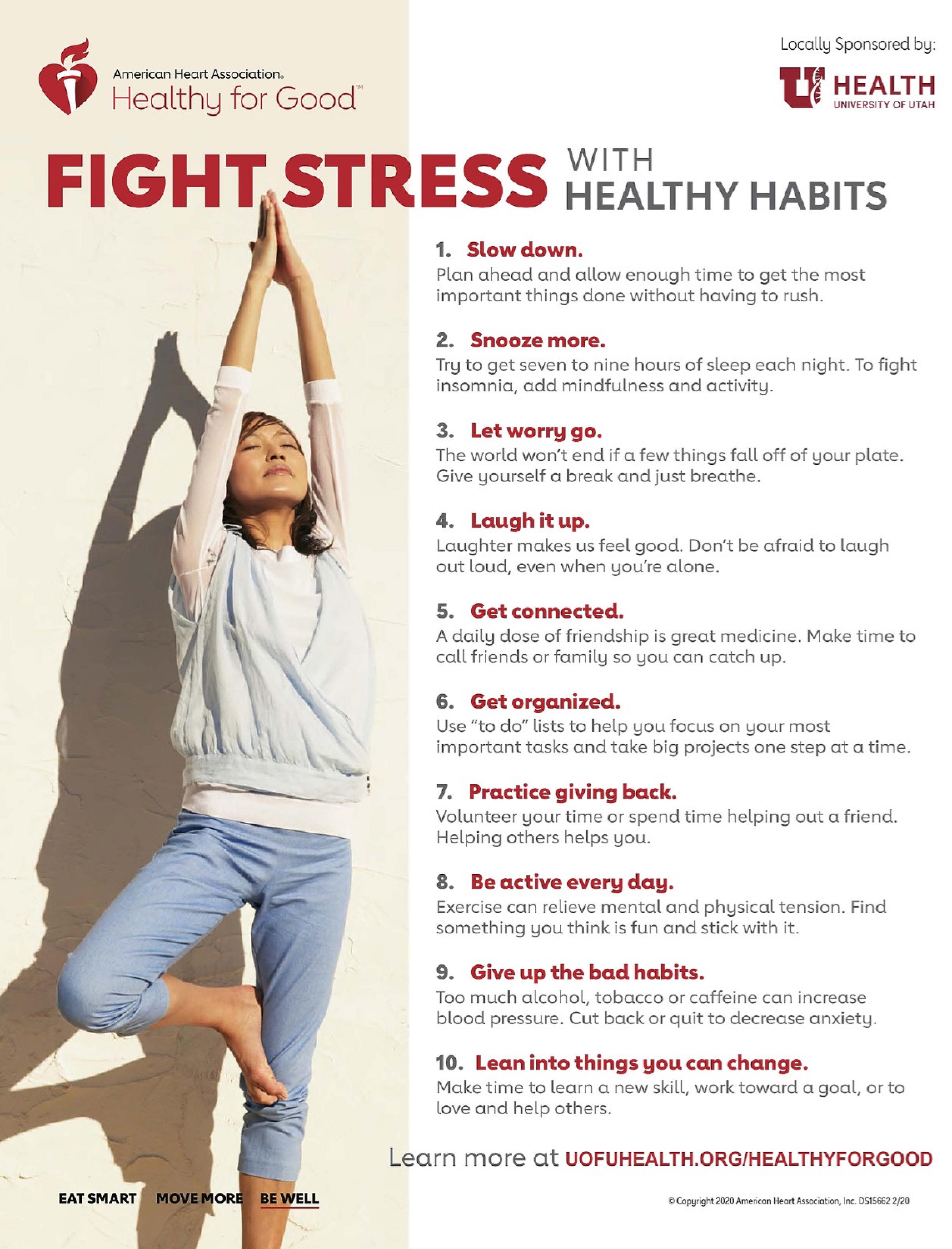 Fight stress infographic