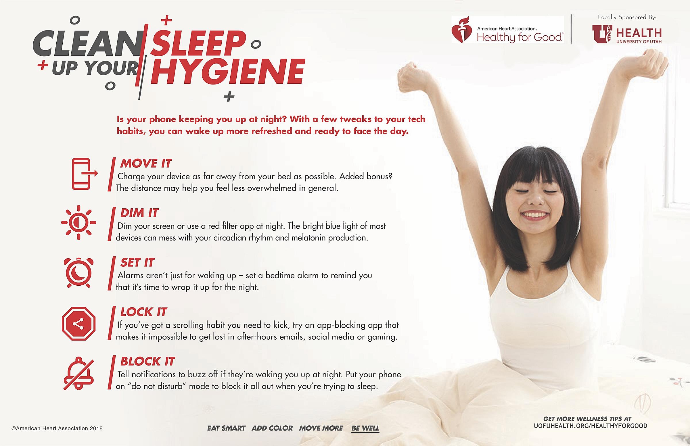 Sleep hygiene infographic