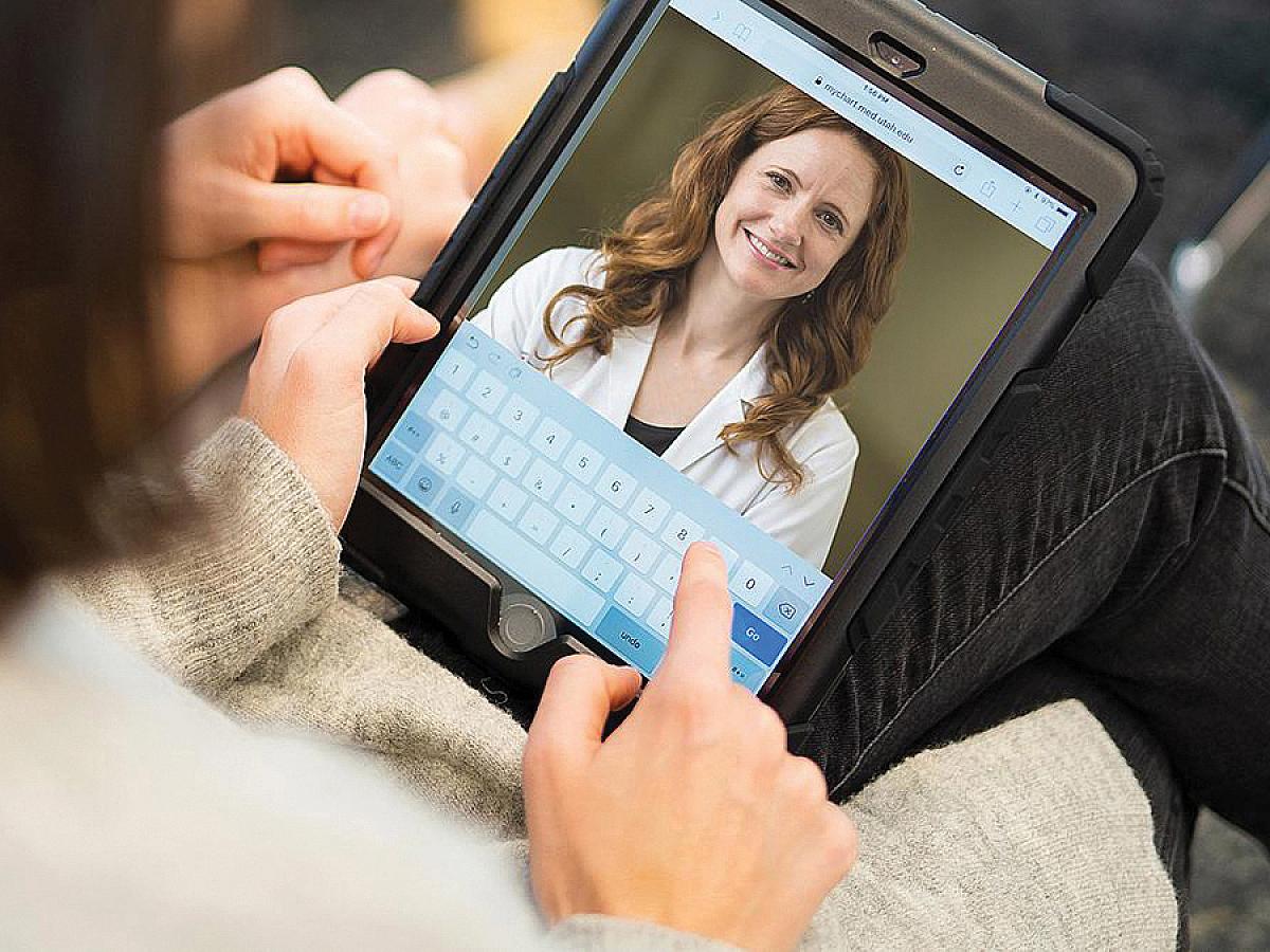 Erin Clark, MD, offers virtual care to her OB/GYN patients.