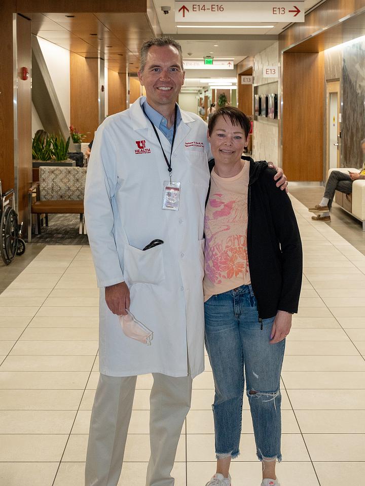 Marcie Barton with Dr. Morrell
