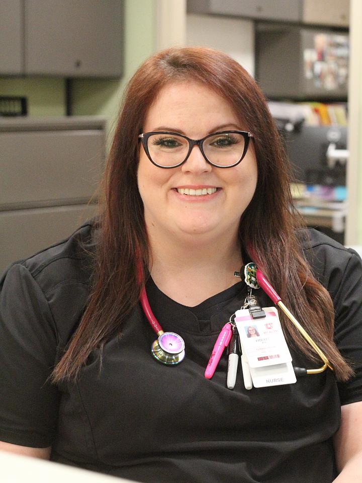 Hollee Harris, RN, works for University of Utah’s Maternal Newborn Care Unit where she provides care for mothers after birth.