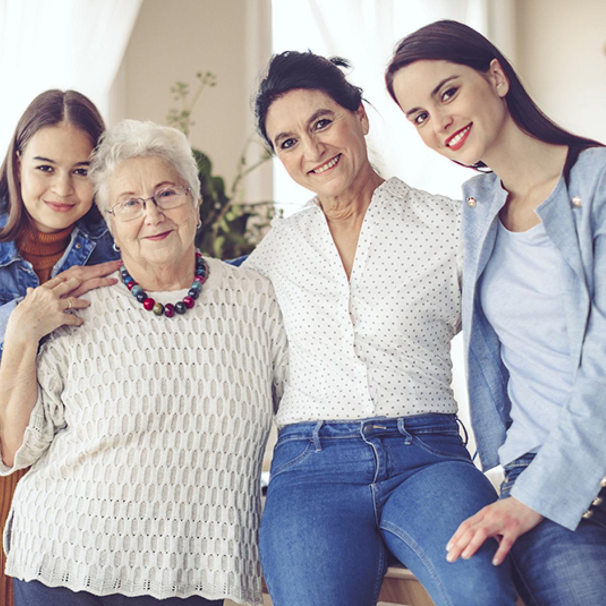 Multigenerational family of women