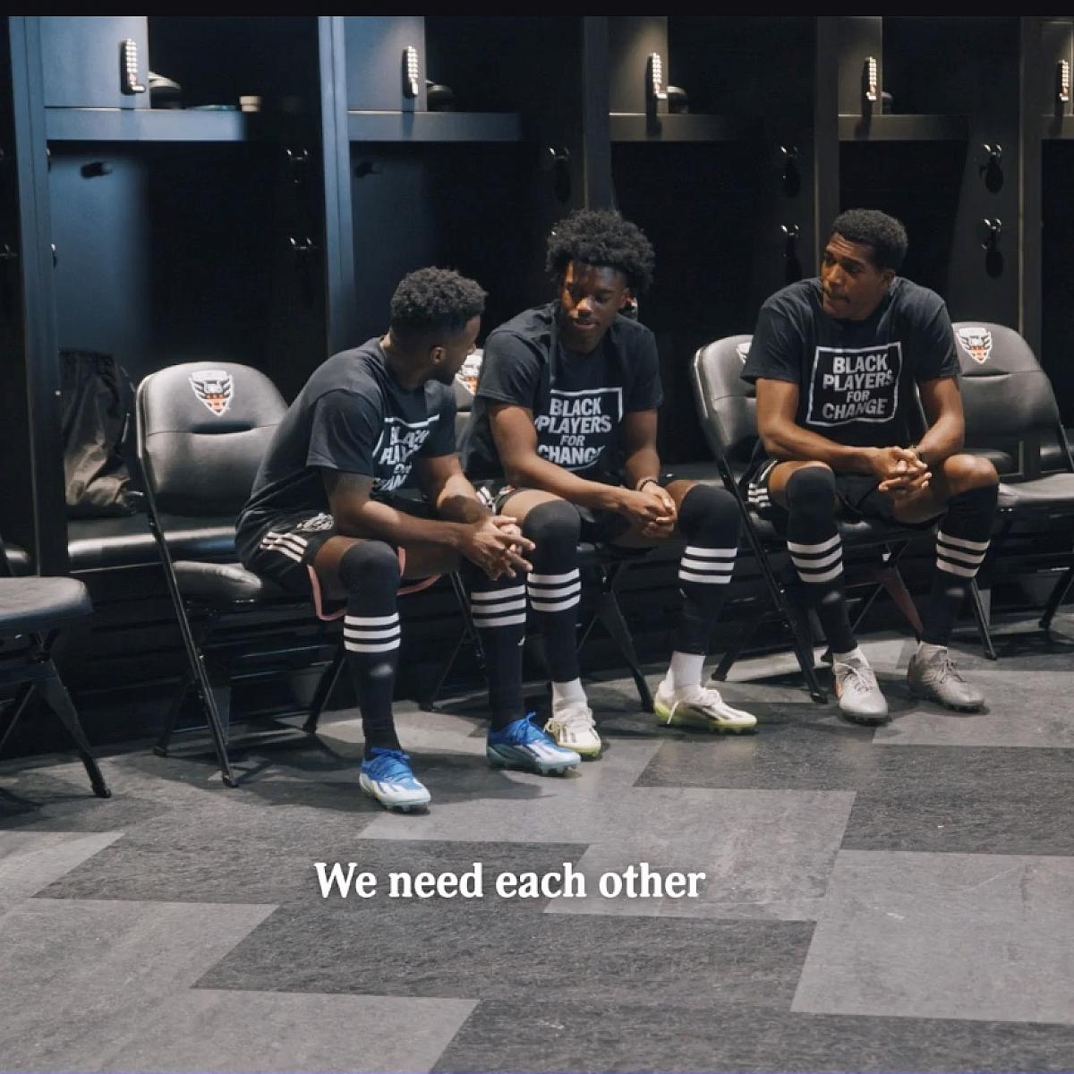 Image of three members of Black Players for Change
