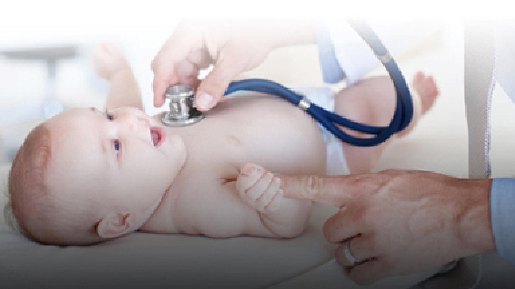 white child with stethoscope